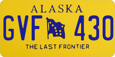 AK license plate GVF430