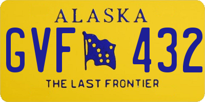 AK license plate GVF432