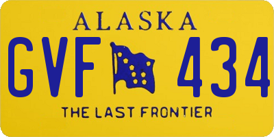 AK license plate GVF434