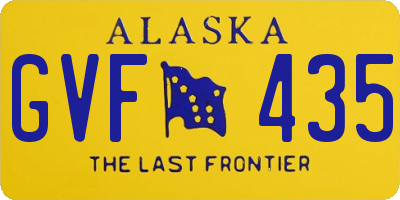 AK license plate GVF435