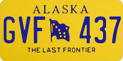 AK license plate GVF437