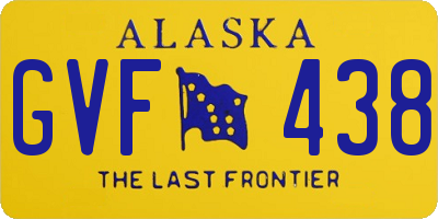 AK license plate GVF438