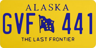 AK license plate GVF441