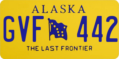 AK license plate GVF442