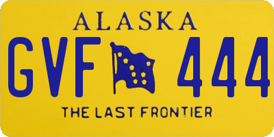 AK license plate GVF444