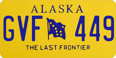 AK license plate GVF449