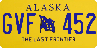 AK license plate GVF452