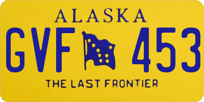 AK license plate GVF453