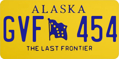 AK license plate GVF454