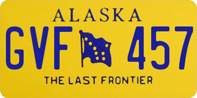 AK license plate GVF457