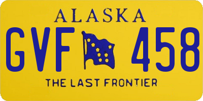 AK license plate GVF458