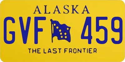 AK license plate GVF459