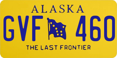 AK license plate GVF460