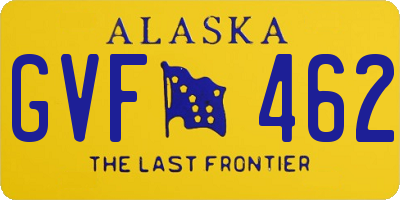 AK license plate GVF462