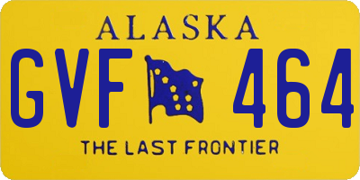 AK license plate GVF464