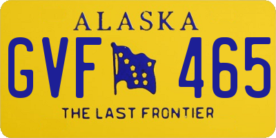 AK license plate GVF465