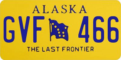 AK license plate GVF466