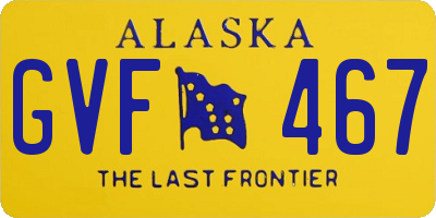 AK license plate GVF467