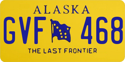 AK license plate GVF468