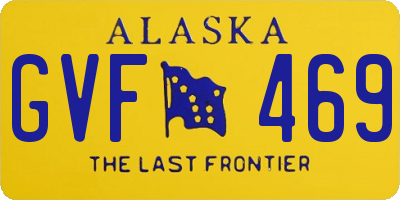 AK license plate GVF469