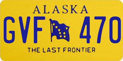 AK license plate GVF470