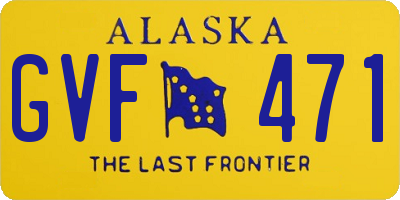 AK license plate GVF471