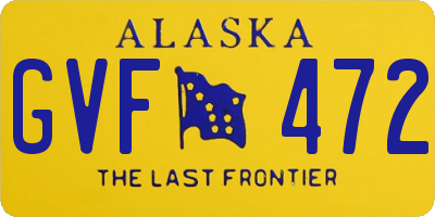 AK license plate GVF472