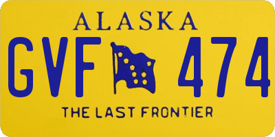 AK license plate GVF474