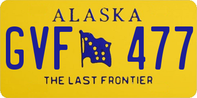 AK license plate GVF477