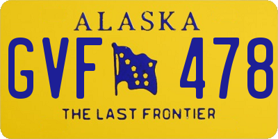 AK license plate GVF478