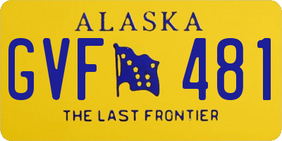 AK license plate GVF481