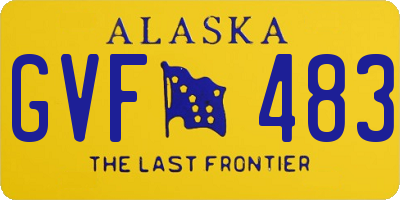 AK license plate GVF483