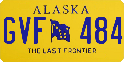 AK license plate GVF484