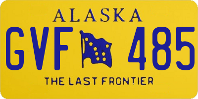 AK license plate GVF485