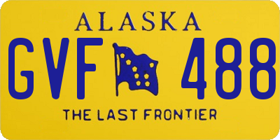 AK license plate GVF488