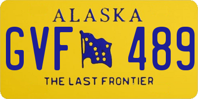 AK license plate GVF489