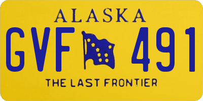 AK license plate GVF491