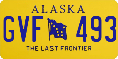 AK license plate GVF493