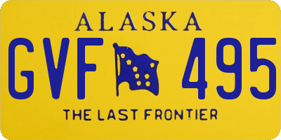 AK license plate GVF495