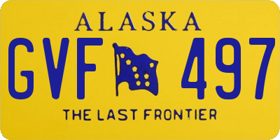 AK license plate GVF497