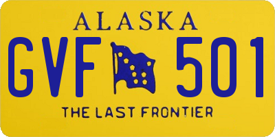 AK license plate GVF501