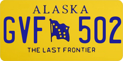 AK license plate GVF502