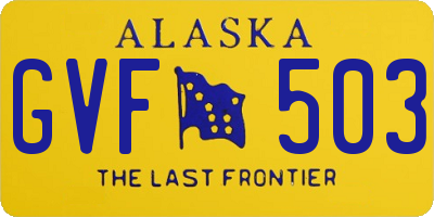 AK license plate GVF503