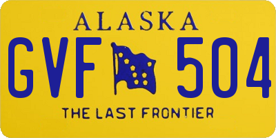 AK license plate GVF504