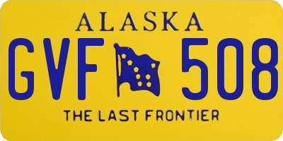 AK license plate GVF508