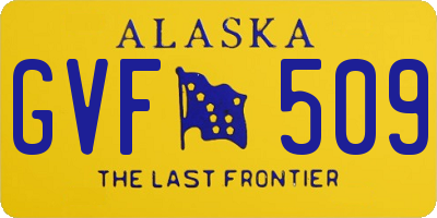 AK license plate GVF509