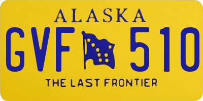 AK license plate GVF510