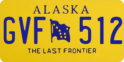 AK license plate GVF512