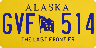 AK license plate GVF514