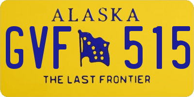 AK license plate GVF515